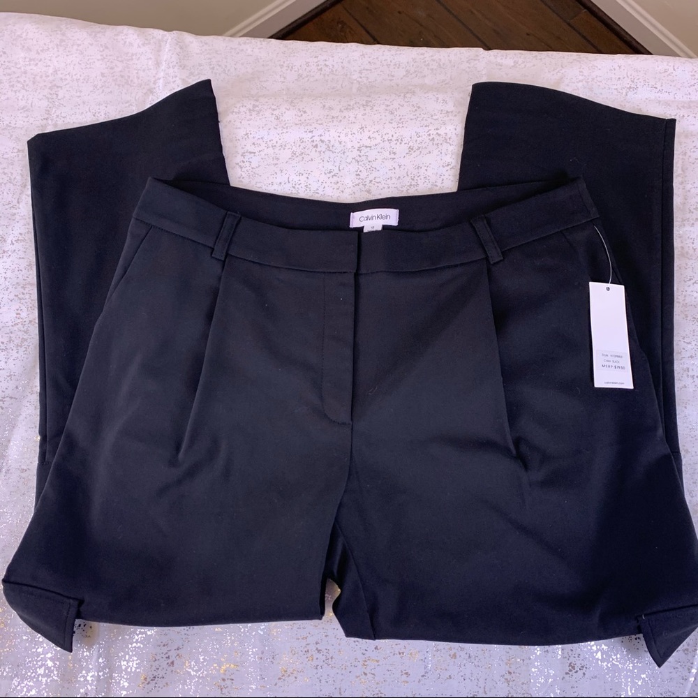 Calvin Klein Black Cropped Cargo Pants